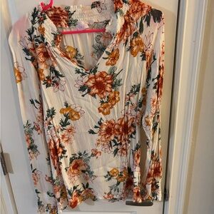 Floral Long Sleeve Top from Pink Lily Size S